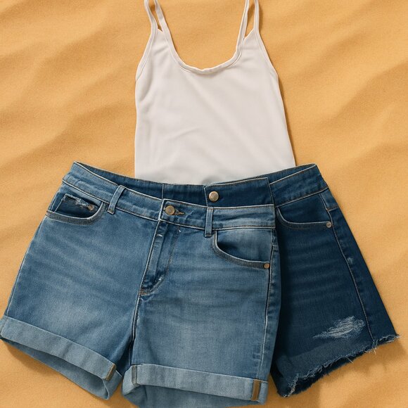 Time and Tru Pants - 2 Time and Tru Jean Shorts (Size 14) + FREE Body Shaper Tank!